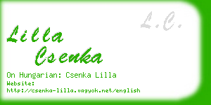 lilla csenka business card